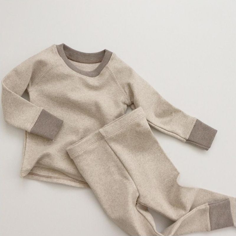 Dječji topli kućni komplet pidžama set, unisex, pamuk, bez kapulje, dugi rukavi, hlače, za novorođenčad 0–12 mjeseci