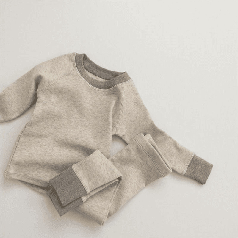 Dječji topli kućni komplet pidžama set, unisex, pamuk, bez kapulje, dugi rukavi, hlače, za novorođenčad 0–12 mjeseci