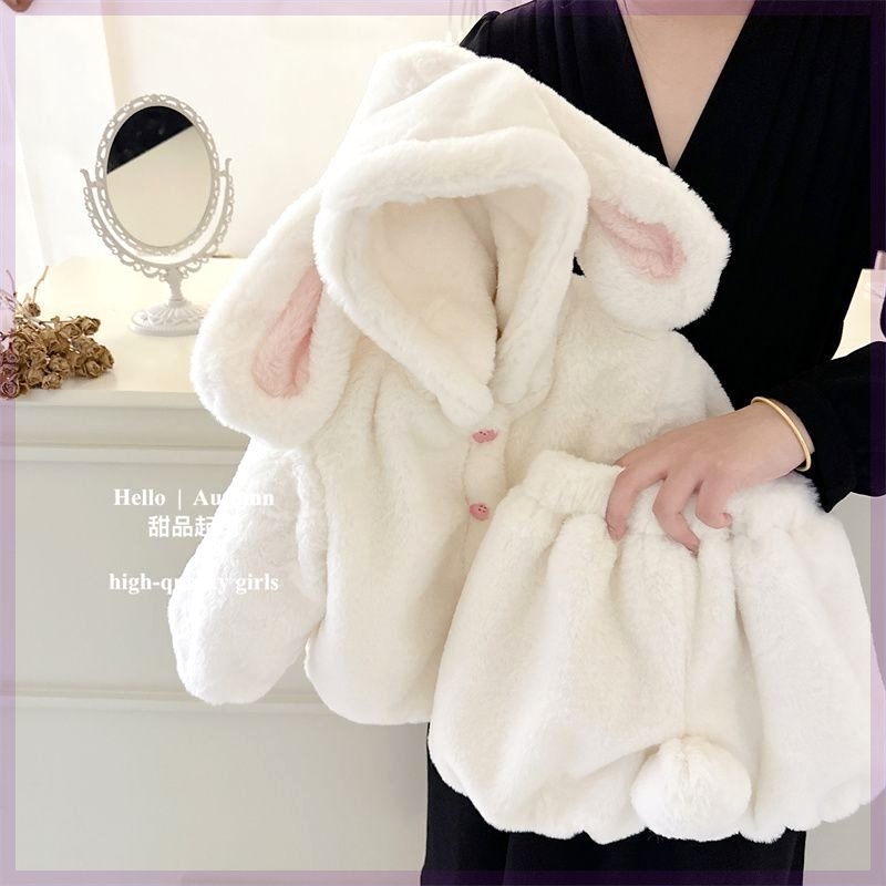 Dječji zimski dvodijelni komplet, debela poliester tkanina, ležerni stil, za uzrast 3–8 godina, jednofarbni uzorak