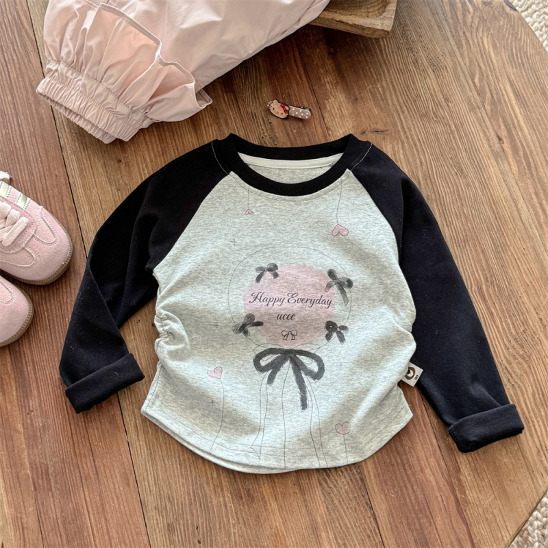 Dječji dvodijelni set: dugački rukavi top i hlače, korejski stil, 90% pamuk, za djecu 3–8 godina