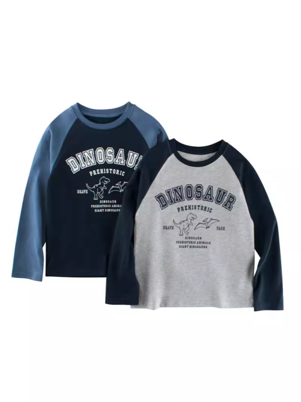 Dječja majica s dugim rukavima, korejski stil, 100% pamuk, okrugli izrez, za dječake