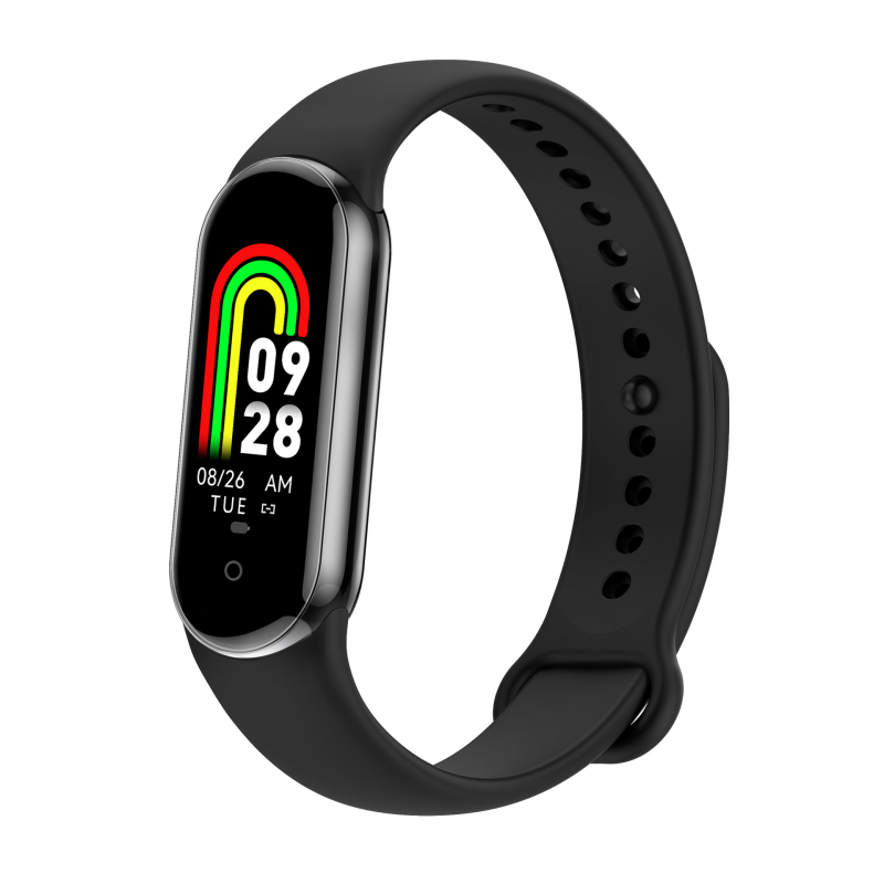 M8Mini смарт гривна: крачкомер, мониторинг на сърдечния ритъм, следене на съня, IP68 водоустойчива, магнитно зареждане