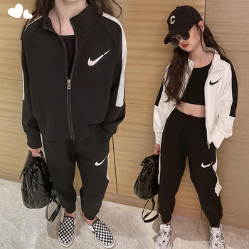 Dječji sportski set, dvodjelni komplet, korejski stil, hlačasti komplet, dugi rukavi, pamuk, za jesen