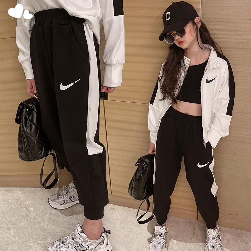 Dječji sportski set, dvodjelni komplet, korejski stil, hlačasti komplet, dugi rukavi, pamuk, za jesen