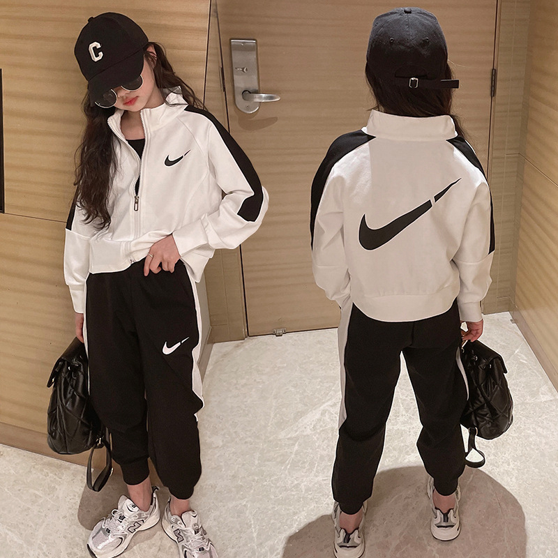 Dječji sportski set, dvodjelni komplet, korejski stil, hlačasti komplet, dugi rukavi, pamuk, za jesen