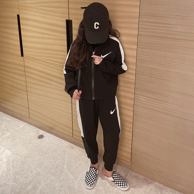 Dječji sportski set, dvodjelni komplet, korejski stil, hlačasti komplet, dugi rukavi, pamuk, za jesen