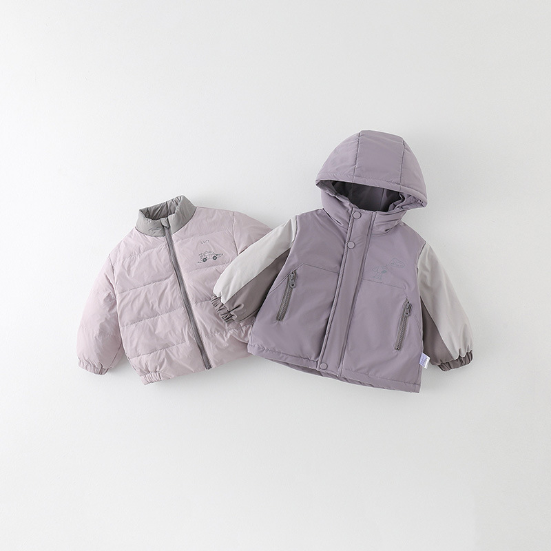 Geacă de iarnă 3 în 1 cu căptușeală detașabilă din puf, cu glugă, pentru copii 1–3 ani