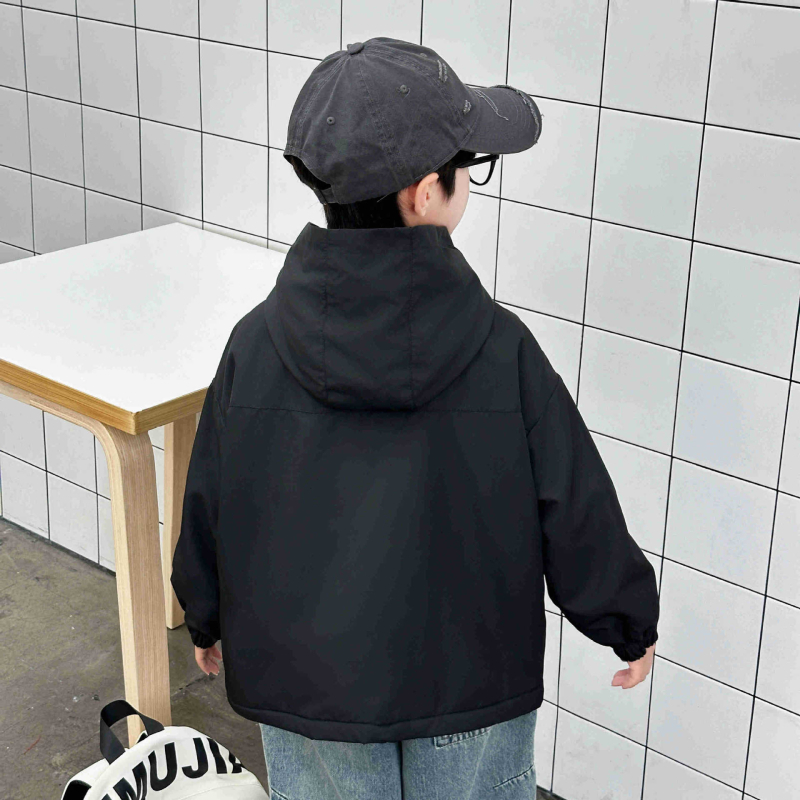 Dječja zimsku jaknu u korejskom stilu (unisex, debela, s kapuljačom)