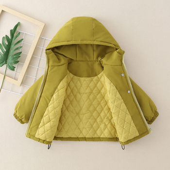 Jachetă pentru copii cu umplutură Shy Cat, cu glugă, rezistentă la vânt și apă până la 3000 mm, respirabilă 5000 mm, exterior poliester cu căptușeală din bumbac, pentru copii 3–8 ani