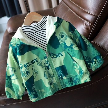 Jachetă de iarnă pentru copii din velur de bumbac, strat dublu, căptușeală din bumbac, închidere cu nasturi ascunți, lungime medie