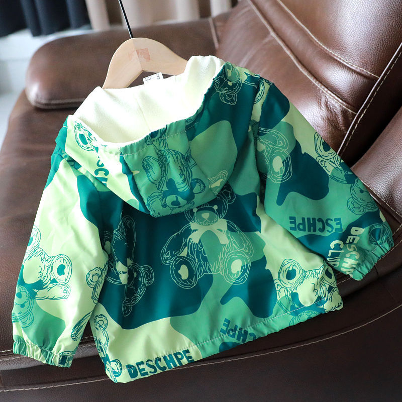 Jachetă de iarnă pentru copii din velur de bumbac, strat dublu, căptușeală din bumbac, închidere cu nasturi ascunți, lungime medie