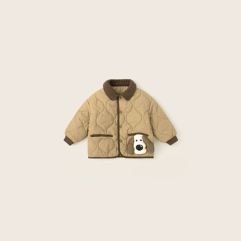 Jachetă din bumbac pentru băieți, cu glugă, finisaj periat, 80–90% bumbac, guler dublu, culoare solidă