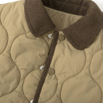 Jachetă din bumbac pentru băieți, cu glugă, finisaj periat, 80–90% bumbac, guler dublu, culoare solidă