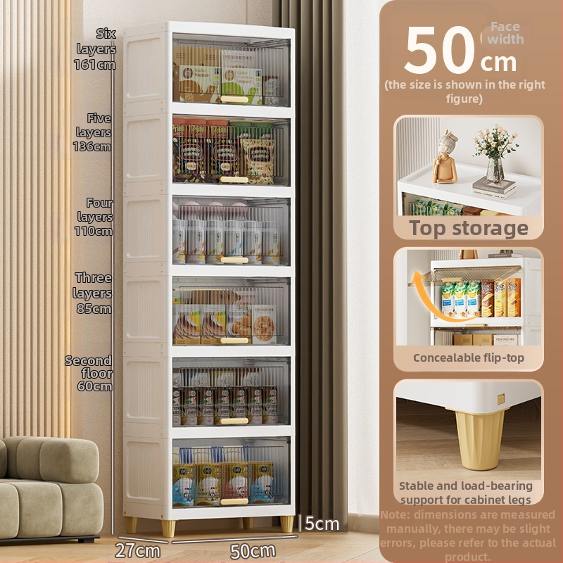 Piecu līmeņu uzglabāšanas skapis, 35-55 sērijas modelis, PP materiāls, brīvi stāvošs dizains, moderns minimālisma stils