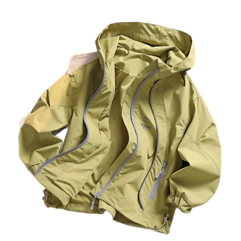 Jachetă pentru copii cu glugă, protecție tripla, impermeabilă și rezistentă la vânt, poliester, mâneci lungi, fermoar, unisex, pentru primăvară, lansare toamnă 2025