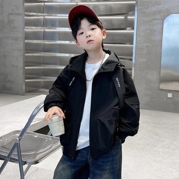 Geacă de toamnă pentru copii, stil coreean, cu glugă, fermoar, guler înalt, pentru copii peste 8 ani
