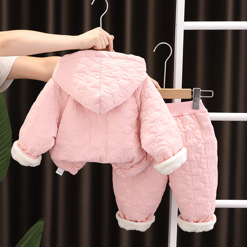 Palton pentru copii din bumbac, căptușeală din bumbac, fermoar frontal, guler rotund, mâneci lungi, în stil coreean