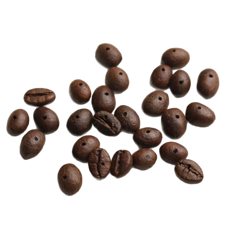 Mărgele din boabe de cafea pentru brățări, realizate manual, model retro totem, primăvara 2025