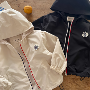 Jachetă pentru copii cu glugă pentru toamna 2025: model cu dungi și carouri, fermoar, material din poliester cu căptușeală din poliester, pentru vârste 3–8 ani