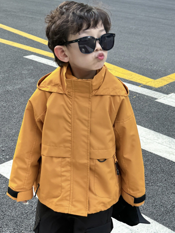 Jachetă de copii 3-în-1 cu glugă, impermeabilă, rezistentă la vânt, cu căptușeală detașabilă