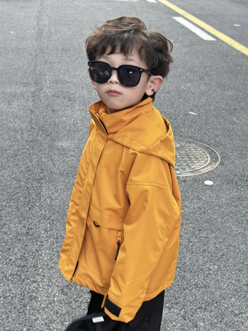 Jachetă de copii 3-în-1 cu glugă, impermeabilă, rezistentă la vânt, cu căptușeală detașabilă