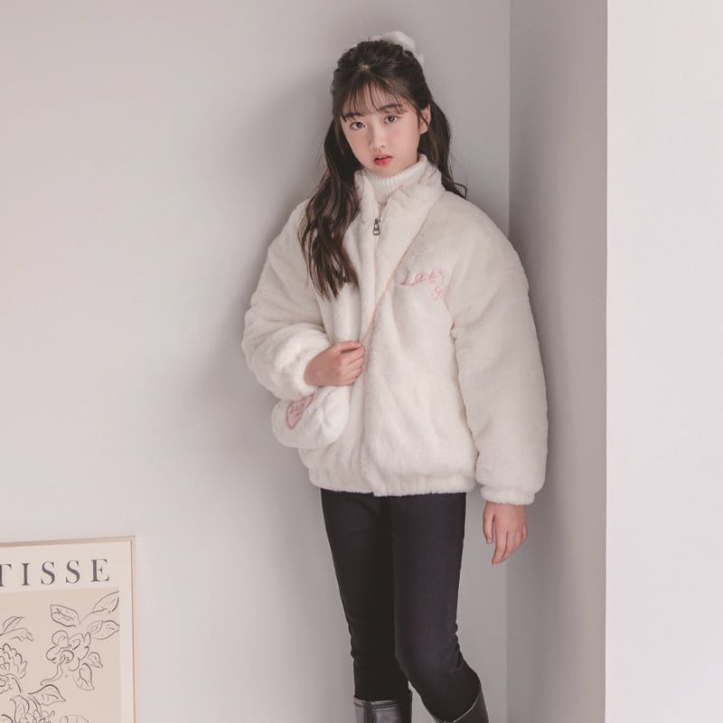 Jachetă de iarnă pentru fete, umplutură din puf și bumbac, model în carouri, căptușeală groasă din lână, guler rotund, mâneci lungi, croială scurtă