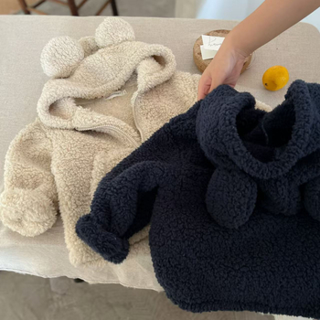 Jachetă de iarnă din bumbac pentru nou-născuți, groasă, model unic, 90–95% bumbac