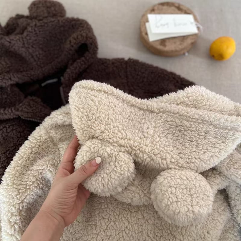 Jachetă de iarnă din bumbac pentru nou-născuți, groasă, model unic, 90–95% bumbac