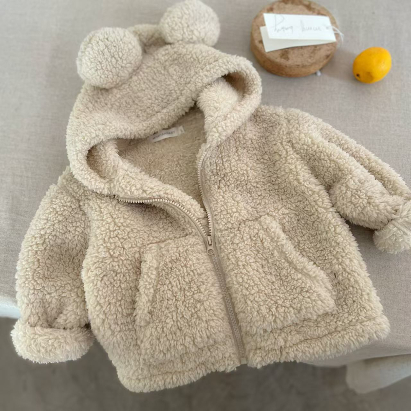 Jachetă de iarnă din bumbac pentru nou-născuți, groasă, model unic, 90–95% bumbac