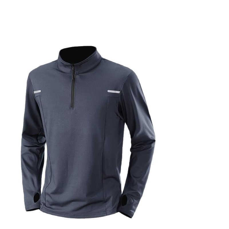 Muški zimski termalni top za bazni sloj – dugi rukav, duljina do bokova, mikro-veluro podstava, brzo sušenje poliestera 91–95%