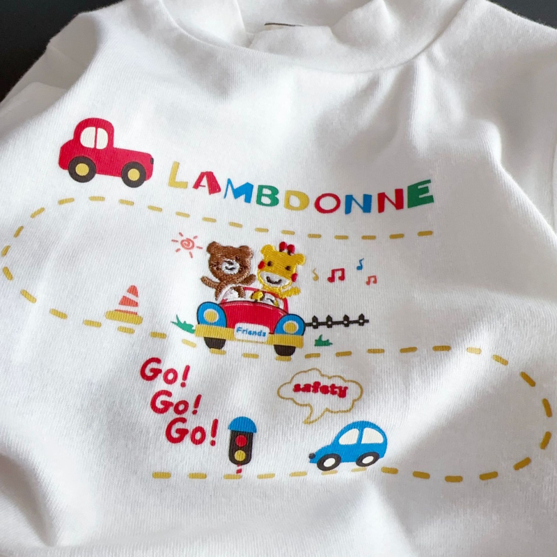 Top de bază pentru copii, mâneci lungi, guler rotund, unisex, 90% poliester, iarna 2025