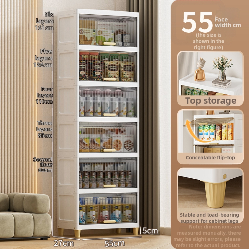 Glabāšanas skapis viesistabai ar atveramu vāku, PP materiāls, piecu stāvu, uz grīdas novietojams, uzkodu, rotaļlietu un sīkumu uzglabāšanai