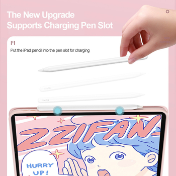 PU odos dėklas iPad 11 (2025) su miego funkcija – smūgio atsparus, magnetinis užraktas, atsparus dėvėjimuisi Apple iPad 11