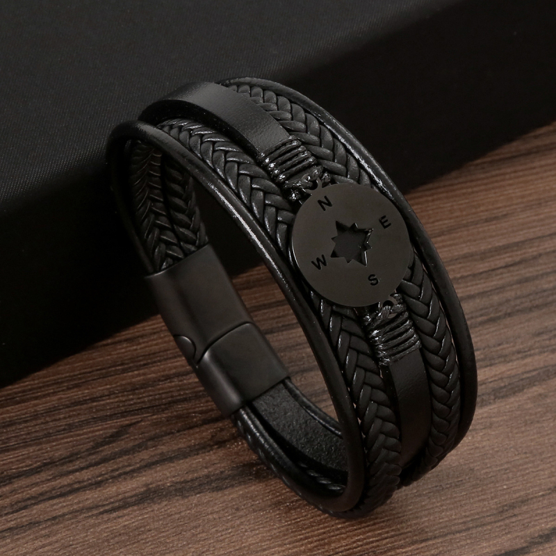 Muška narukvica od nehrđajućeg čelika, ručno pletena, elektroplatirana, originalni dizajn