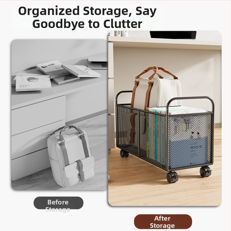 Raamatu hoiukast, rauast kunstiga materjal, moods minimalistlik disain, rattidega liigutatav, maht 0-5 L, mitmekülgne hoiustamine