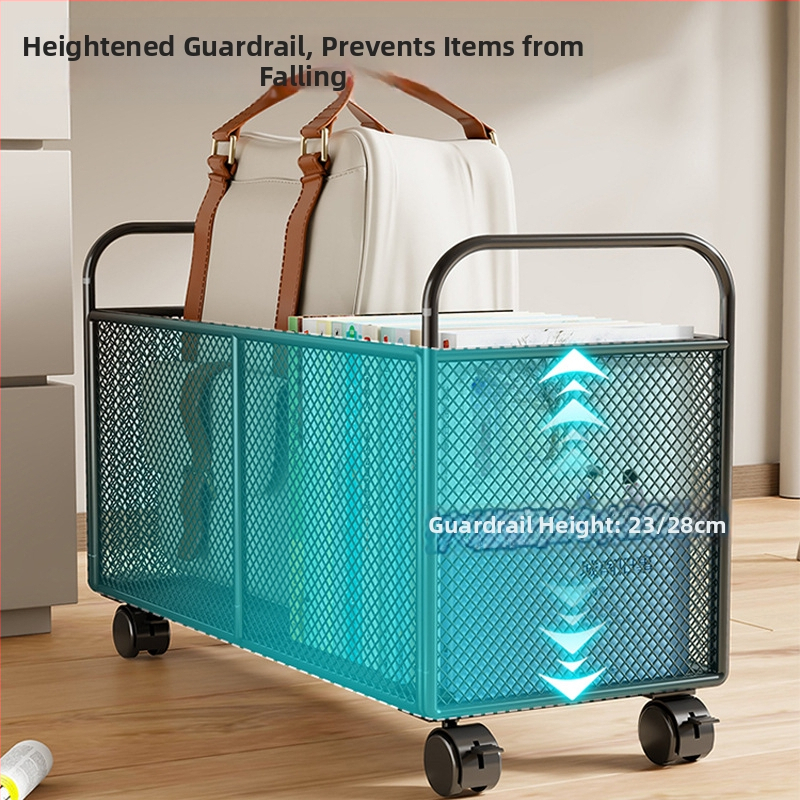 Raamatu hoiukast, rauast kunstiga materjal, moods minimalistlik disain, rattidega liigutatav, maht 0-5 L, mitmekülgne hoiustamine