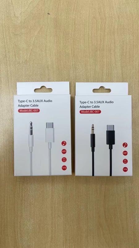 Automobilski AUX adapter kabel Type-C, pleteni 3.5 mm audio kabel, kompatibilan s iPhone 14 i iPhone 15