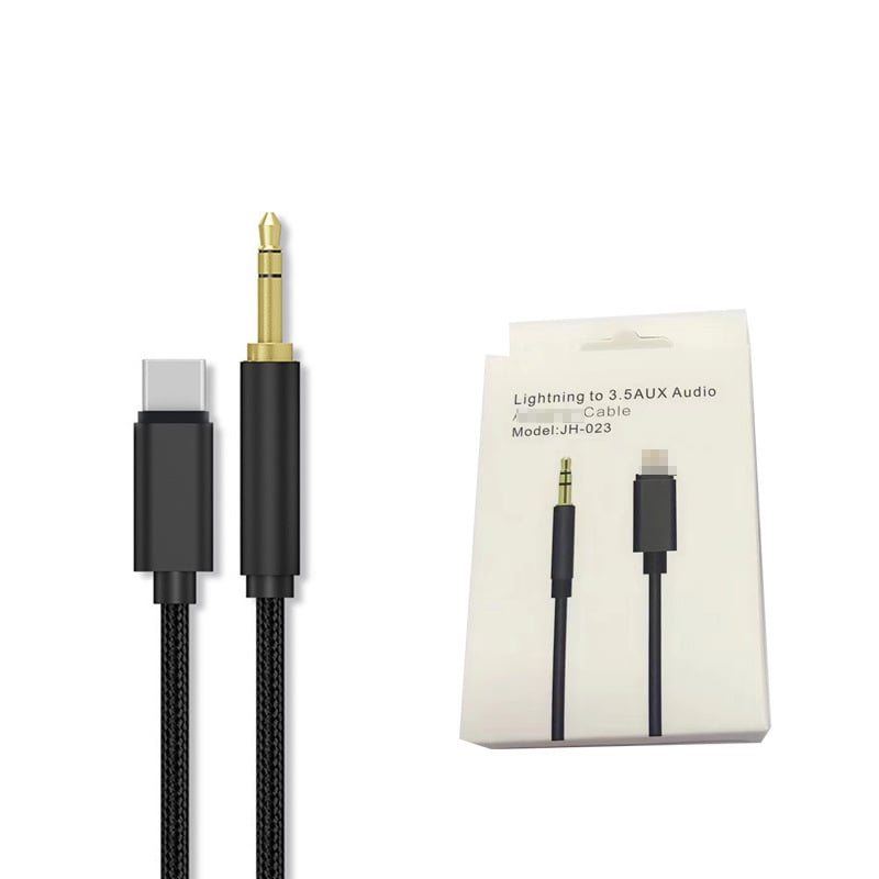 Automobilski AUX adapter kabel Type-C, pleteni 3.5 mm audio kabel, kompatibilan s iPhone 14 i iPhone 15