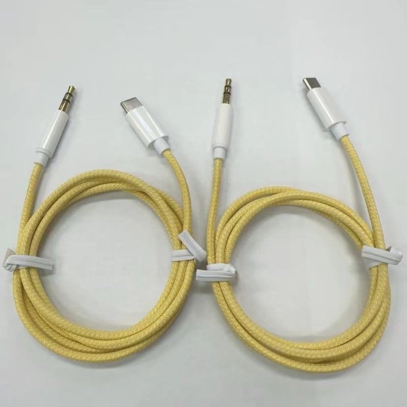 Automobilski AUX adapter kabel Type-C, pleteni 3.5 mm audio kabel, kompatibilan s iPhone 14 i iPhone 15