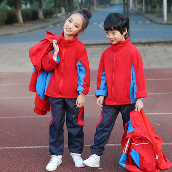 Ученическа униформа за средно училище – три части, полиестер 95%+, закопчаване с цип, унисекс, подходяща за деца над 8 години