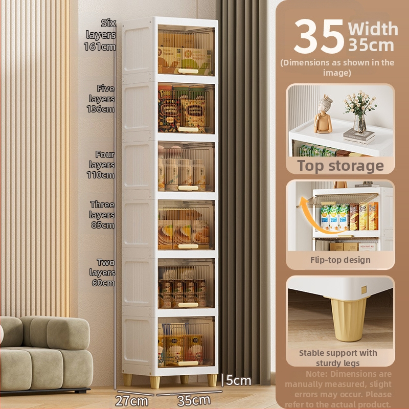 Glabāšanas skapis - piecu stāvu PP materiāla skapis, sērija 35-55, uz grīdas uzstādāms, mūsdienīgs minimālisma dizains, piemērots kurpēm, somām, rotaļlietām