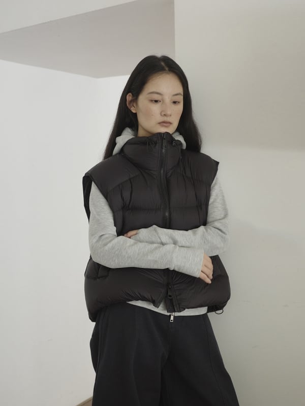 Ženska vesta s punom od pačjeg perja, visok ovratnik, zatvarač, najlonska tkanina, japansko-korejski casual stil