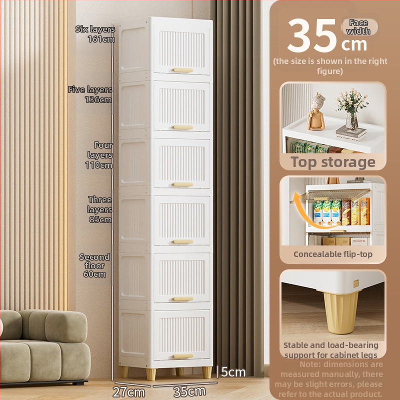 Glabāšanas skapis – PP materiāls, pieci plaukti, 35-55 sērija, uz grīdas, moderns minimālisks stils