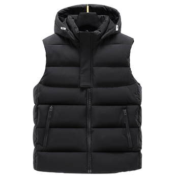 Γιλέκο με πολυεστερικό γέμισμα, πυκνό, με κουκούλα, εξωτερικό ύφασμα πολυεστέρ