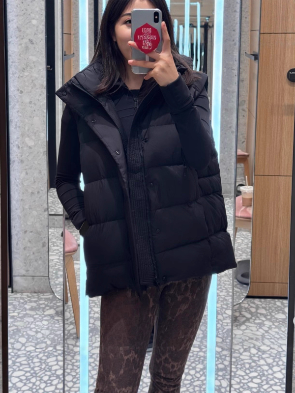 Ženska puffer vest s visokim ovratnikom, korejskog stila, zimska toplina, model za parove, 600 punjenja bijelim gusjim perjem, 2025 novi model