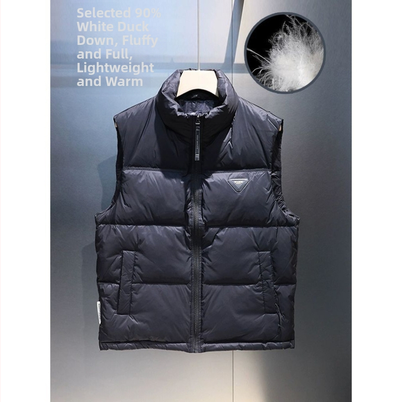 Pūkaina jaka ar baltu pīļu pūku, pūkas saturs 86–90%, kapuce, corduroy ārējā daļa un poliester materiāls, ziemas ikdienas veste