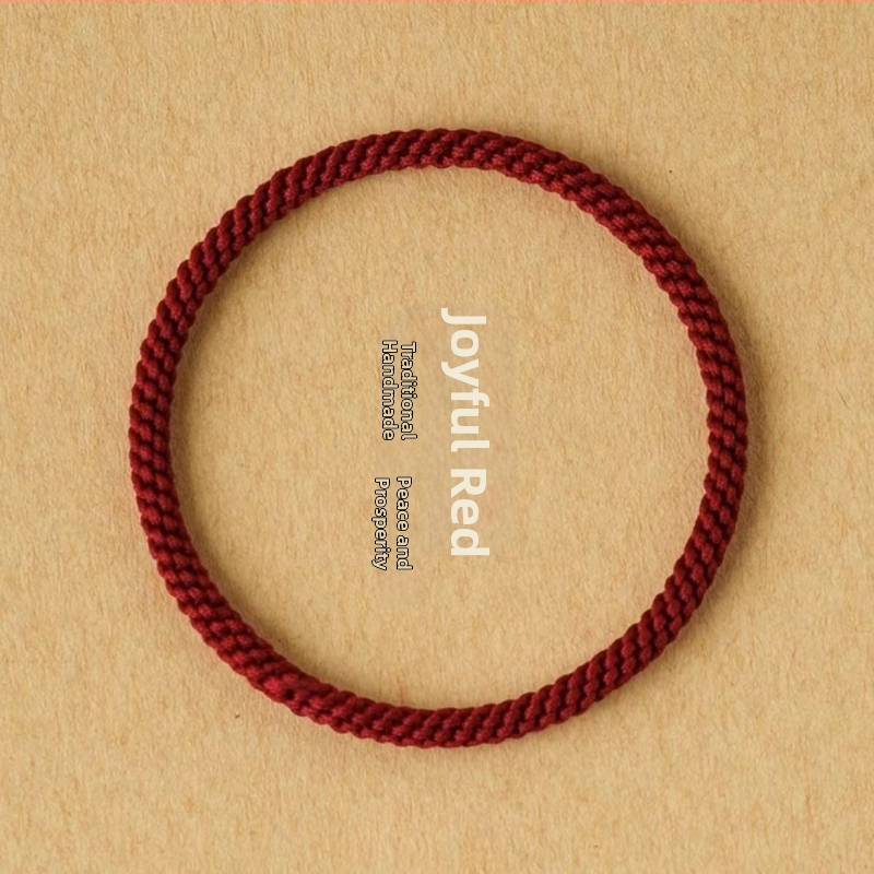 Rankų darbo etninio stiliaus universalioji virvelinė apyrankė be užsegimo, Drakono metų zodiako poros apyrankė