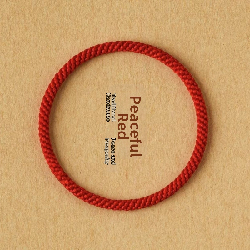 Rankų darbo etninio stiliaus universalioji virvelinė apyrankė be užsegimo, Drakono metų zodiako poros apyrankė