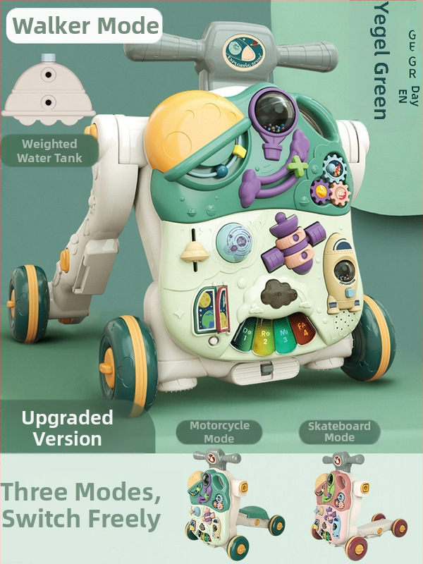 Baba járóka játék — minden az egyben zenés járóka, anti-O-láb és anti-dőlés, 0-3 éveseknek, műanyag