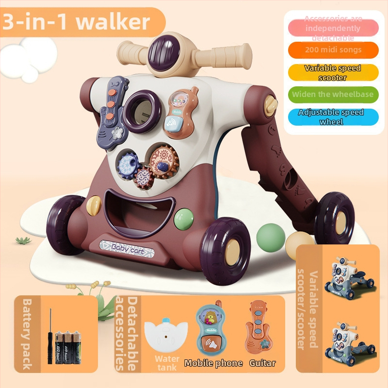 Baba járóka játék — minden az egyben zenés járóka, anti-O-láb és anti-dőlés, 0-3 éveseknek, műanyag